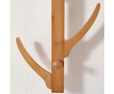 TGBYHN Porte Manteau, Support mural pour accrocher un porte-manteau à une branche d'arbre en bambou flottant fixé au mur (Size : 8 hooks × 2)