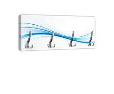 Porte-manteau avec crochets motif arbre bleu dG312 crochet porte-manteaux mural