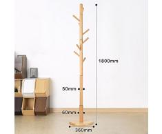 Ameublement Bois Porte-manteau,Support cintre Arbre branche style Durable Support de cintre chapeau-I (70.8x14.2inch)180x36cm