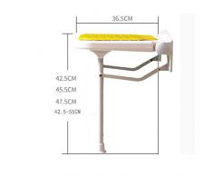 Salle de bain femme enceinte chaise de bain pliante Entrée couloir banc de chaussures Tabouret de douche Sièges Tabouret mural ( Couleur : Gris , taille : 42.5-55cm )