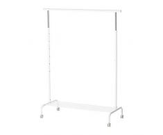 Ikea 5054809779242 RIGGA Portant, Métal, Blanc, 113 x 26 x 6 cm