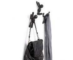 UMBRA Buddy Hooks assorted. Crochets muraux Buddy de Umbra - Porte-manteau mural décoratif, ensemble de 3, noirs.