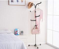 GAOLIHUA Porte-manteau en acier inoxydable simple plancher cintre chambre chambre bureau vêtements rack moderne minimaliste plancher cintre Portemanteaux