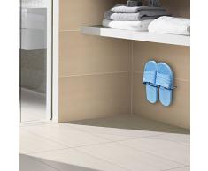 awhao Porte Chaussures Murale Support de Rangement Mural pour Chaussures Support en Fer et Autocollant sans trace pour Salle de Bain / Salon de Maison