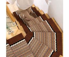 LEFA Tapis et moquettes Tapis de couloir d'escalier de tapis de couloir de couloir extra-long Tapis de hall d'entrée anti-dérapant for tapis de cuisine, brun (Size : 98 * 400CM)