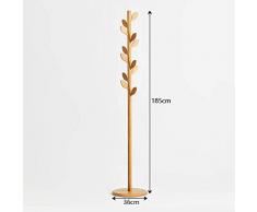 HhGold Porte-Manteau à Feuille d'arbre Porte-Manteau Vertical Porte-vêtements Vertical pouvant être assemblé en Bois de chêne Blanc/Couleur rétro 185 & Fois; 45 & Fois; 45 cm (Couleur: Bois)