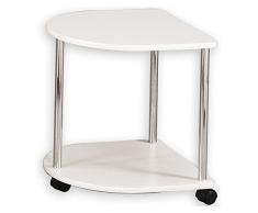 IDIMEX Sellette guéridon Table dappoint sur roulettes Felina laqué Blanc