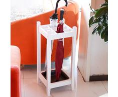Porte-parapluies Rangement des parapluies Support de parapluie de rangement de parapluie en bois massif blanc moderne, support de parapluie, porte-parapluie long / court, support debout, bâtons de mar