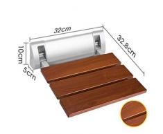 CAIJUN Tabouret De Salle De Bain Changer De Banc De Chaussures Bois Massif Antidérapant Mural Pliable Solide Sécurité Durable Double usage