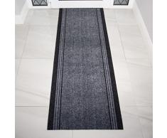 Très Long Tapis étroit pour couloir avec envers en caoutchouc - Gris (personnalisable) , gris, Length: 8' (244cm)