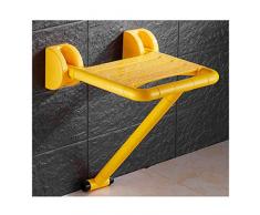 YYHSND Salle de Bain siège Mural Salle de Douche Porte Usure Chaussures maternité Dressing vestiaire Pliant Tabouret de Bain (Couleur : Jaune, Taille : 40cm*40.5cm)
