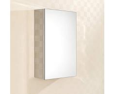 Armoires avec miroir Miroir armoire en acier inoxydable miroir armoire coulissante miroir armoire 46 * 56cm penderie murale armoire de toilette salle de bain miroir avec étagère simple armoire de sall