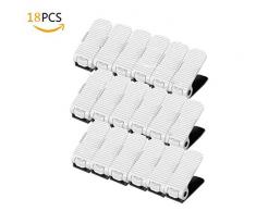 Range Chaussures Plastique Réglable Étagère à Chaussures Optimiser Stockage Anti-dérapante (Blanc, 18 Pcs)