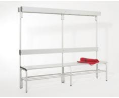 Banc de vestiaire Sypro Wolf® pour espaces mouillés avec dossier