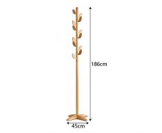 Porte-manteau à feuille d'arbre Porte-manteau vertical Porte-vêtements vertical peut être assemblé Bois de chêne blanc Bois / Couleur rétro / Noyer noir 186 & times; 45 & times; 45 Cm (Couleur: Bois)