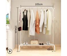 lililili Vêtements Vêtements Rack Heavy Duty qualité Commerciale Stand étendoir avec Tige Supérieure et inférieure clayette de Stockage pour Les Boîtes de Chaussures Bottes-Blanc 41''Lx17''Wx60''H