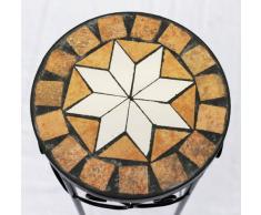DanDiBo Ambiente Merano 12011 Guéridon pour présentation florale Surface de pose ronde et recouverte de mosaïque 46 cm