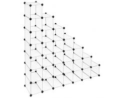 SONGMICS Armoire à Chaussures Modulables, Rangement Chaussures, Bloc en Plastique à Emboîtement, Grande capacité, pour Salon, Placard, Chambre, Maillet en caoutchoute Inclus, Blanc LPC48S