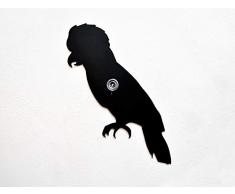 Perroquet - silhouette - crochet mural/patère/porte-clés