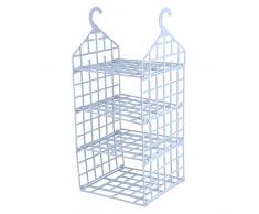 Unibell 3-couche penderie Stockage Vêtements Rack Sous Holder Organisateur Placard étagères Bleu