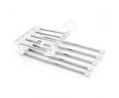 fish Vêtements Portables Hanger Pantalon Multifonctions Pantalon en Acier Inoxydable Rack Porte-vêtements Organisateur de Stockage Rod