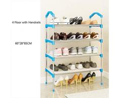 LXMJ Meuble à Chaussures Simple avec accoudoirs Multicouche étanche à la poussière Assemblage du Meuble à Chaussures Meuble-Chaussures de Rangement Moderne en Tissu Non tissé 60 * 28 * 85CM