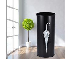 LINrxl Porte-parapluies de Rangement métallique Rack Marche Porte-bâton for Bureau Hall dentrée Foyer Décoration, Ronde (23 * 48cm)
