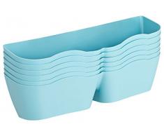 Chaussures Support, range-buches Chaussures – Set pour 6 paires de chaussures pour montage mural ou montage sur meubles, les tiroirs ou autre meuble bleu