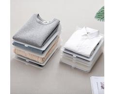 YMCHE Creative ménagers Stack Vêtements Artefact Rack de Stockage de Rangement pour vêtements Tableau Anti-Rides Pliable Tableau pour Adulte T-Shirt, Plastique, Gris, 33x26x4.5cm