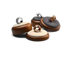 YYSDH 2019 Nouveau Support De Bijoux De Style, Creative Jewellery Stand Bois Massif Boucle doreille Sphérique Guéridon Boîte À Bijoux, Bague Daffichage,1nur(B)