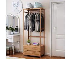 JiaQi Porte-Manteau avec tiroirs,Portemanteau avec Rangement,Hall 3-en-1 Arbre Perfect Touch pour Votre Porte d'entrée Cuisine Salle de Bains Plus-B 50x36x155cm(20x14x61inch)