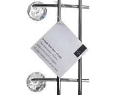 Premier Housewares Porte-manteau mural à 8 têtes en forme de diamants Chromé