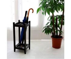 GFF Porte-Parapluie Porte-Parapluie Public Home Home Hall daccueil Creative Creative Solid Rack de Stockage en Bois Massif (Couleur: Noir)
