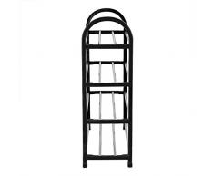 Fdit Étagère à Chaussures Organisateur Banc de Rangement en Plastique et en Aluminium Métal Debout Porte-Chaussures étagère Placard Cabinet Outil(50 * 19 * 58CM)