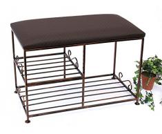 DanDiBo Etagère à chaussures avec banquette Art.295 Banc 70cm Armoire à chaussures en métal Rangement à chaussures