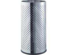 HELIT Porte parapluie métal Déco perforé Diam 210 mm H 490 mm Chrome