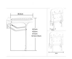 CONGMING-Wall bench Chaise Murale-Tabouret De Douche Tabouret De Salle De Bain Tabouret Pliant Chaise Pliante Tabouret De Salle De Bain Banc Mural pour Les Chaussures Banc