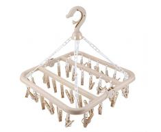 Alomejor 32 Clips Se Pliant Cintre sechoir Coupe-Vent Chaussettes sous-Vetements Sechage Rack Enfants