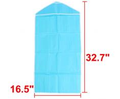 sourcingmap® Porte penderie murale 8 Pochettes rangement suspenduun compartiment rangement Sac 83 x 42cm