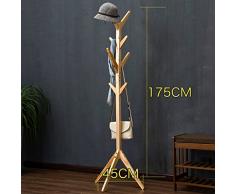HWF Portemanteau Forme de l'arbre Chaussure et manteau résistant à la main Porte-vêtements Porte-manteau pour enfants Chambre à coucher 4 couleurs en option ( Couleur : Solid wood )