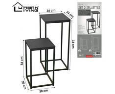 DROMI 2 Table GIGOGNE SELLETTE Basse APPOINT Industriel Metal LOFT Acier Carre DESSERTE LOFT Chevet GUERIDON