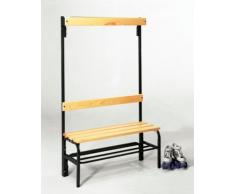 Banc de vestiaire Sypro Wolf® pour espaces secs avec dossier