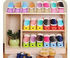 yingxuan adultes enfants Rangement Étagère à chaussures pour entrée empilable Solutions de rangement organiseur mural Lot de 6