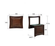 Tabouret en Bois Massif Plié Change De Ménage Mural Le Banc À Chaussures, 2 Couleurs, 2 Styles GFMING (Couleur : Marron, Taille : A-538x348.5x717.5mm)