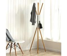 Porte-manteau bois solide,étage chambre coat rack simple vêtements européens des grilles en fer forgé simple porte-manteau d’étage,Cintre de branche-blanc