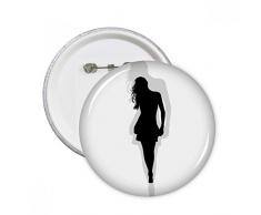DIYthinker Hot walk Belle femme guéridon Pins Badge Bouton Vêtements Décoration de cadeau Multicolore XL