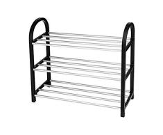Meuble de Rangement Range-chaussures Organisateur Banc de rangement en plastique et en métal en métal Debout Chaussures de bricolage Etagère de rangement Organisateur de maison Organisez votre placard