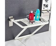 Tabouret De Douche Tabouret De Douche Pliant Tabouret De Siège De Douche Mural Tabouret De Pliage Des Chaussures En Bois Banc De Chaussure Pour Les Personnes Âgées / Personnes À Mobilité Réduite / Femme Enceinte Tabouret