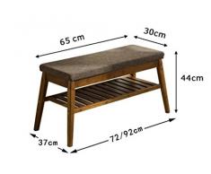 ZHDC® Banc de chaussure en bambou chaussures en lin banc petit chaussure étagère à chaussures stockage simple stockage coussin canapé tabouret Liseuse murale