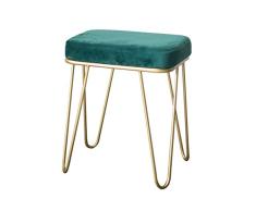 MJIA Tabouret De Maquillage avec des Jambes en Métal for Le Vestiaire De La Chambre De Changer des Chaussures Tabouret De Repose-Pied (Color : Green)